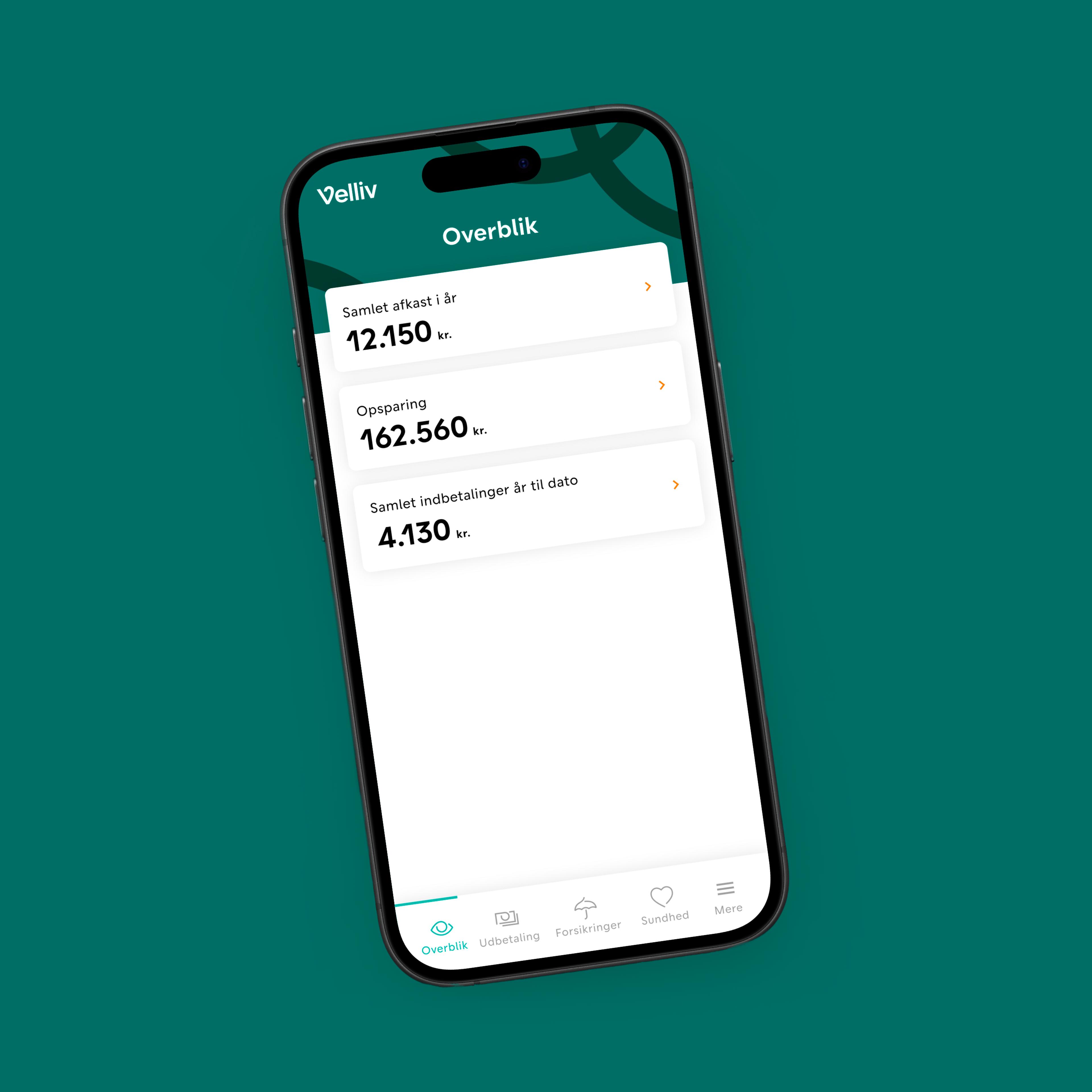 Visualisering af Vellivs app